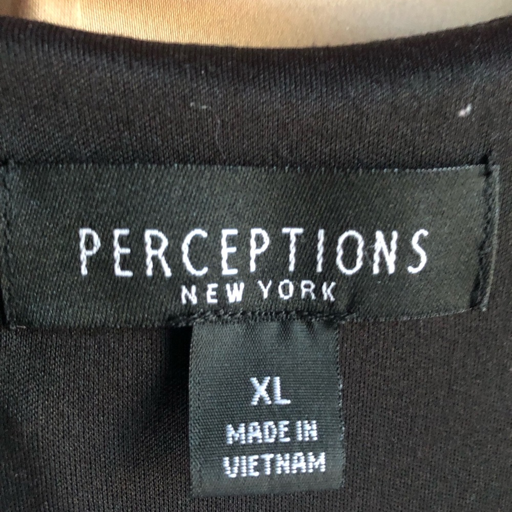 Perceptions NY Chic Navy and White Patterned Midi Dress - Picture 11 of 11